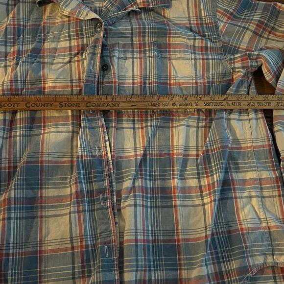Vintage 90s Liz Wear  Women's Top Madras  Plaid Cottagecore  Shirt  L - Picture 5 of 5